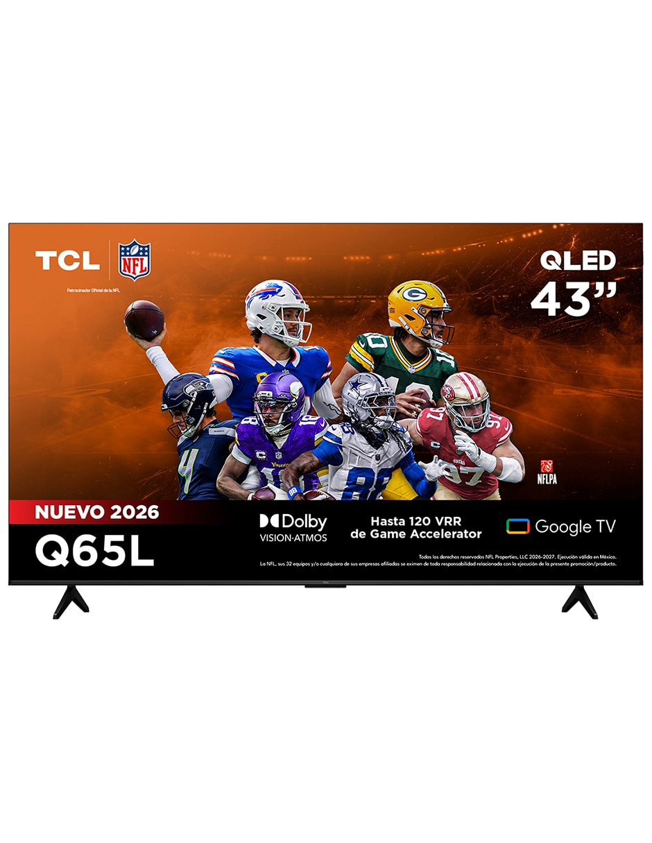 Pantalla Smart TV QLED de 43 pulgadas 4K/UHD 43Q65L con Google TV con