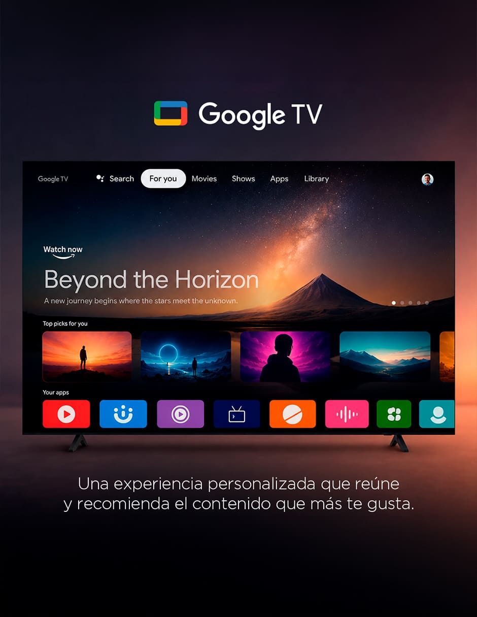 Pantalla Smart TV mini LED 4K/UHD 75M8L Google TV 2