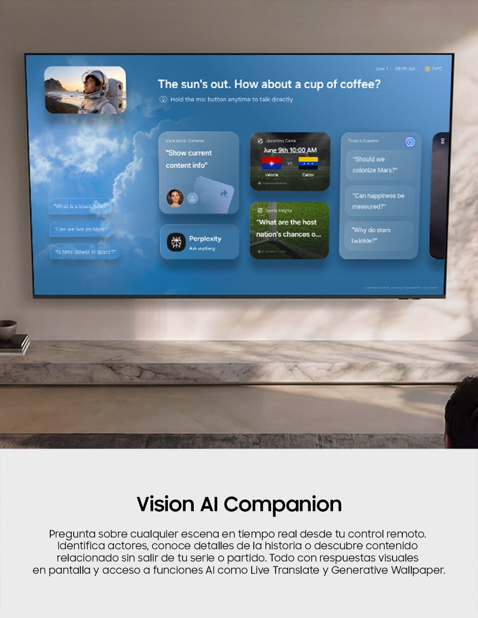 Pantalla Smart TV Samsung Mini LED de 100 pulgadas 4K UN100M90HFXZX con Tizen con AI Escalado a 4K