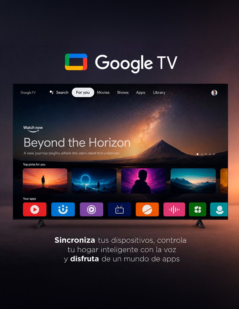 Pantalla Smart TV de 98 pulgadas SQD MiniLed de 4k/uhd 2026 con Google TV