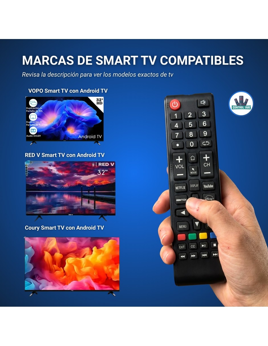 Control remoto para smart tv red32stv red v vopo cuory smart tv 3