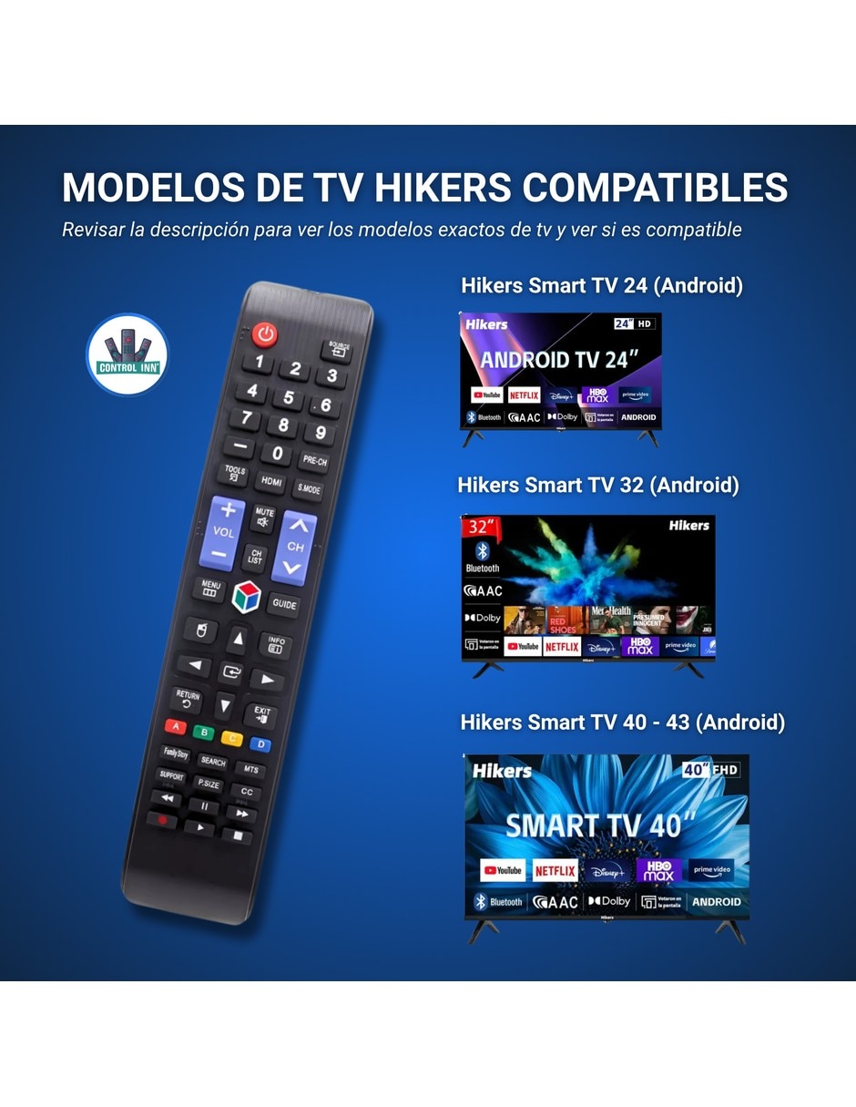 Control remoto para smart tv hk32dmx01 hikers ad2108 smart tv ir 2