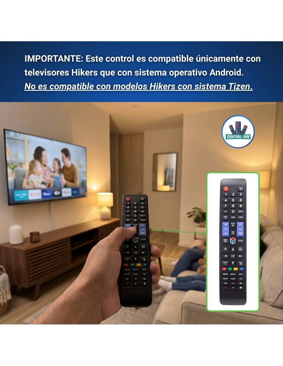 Control remoto para smart tv hk32dmx01 hikers ad2108 smart tv ir 3