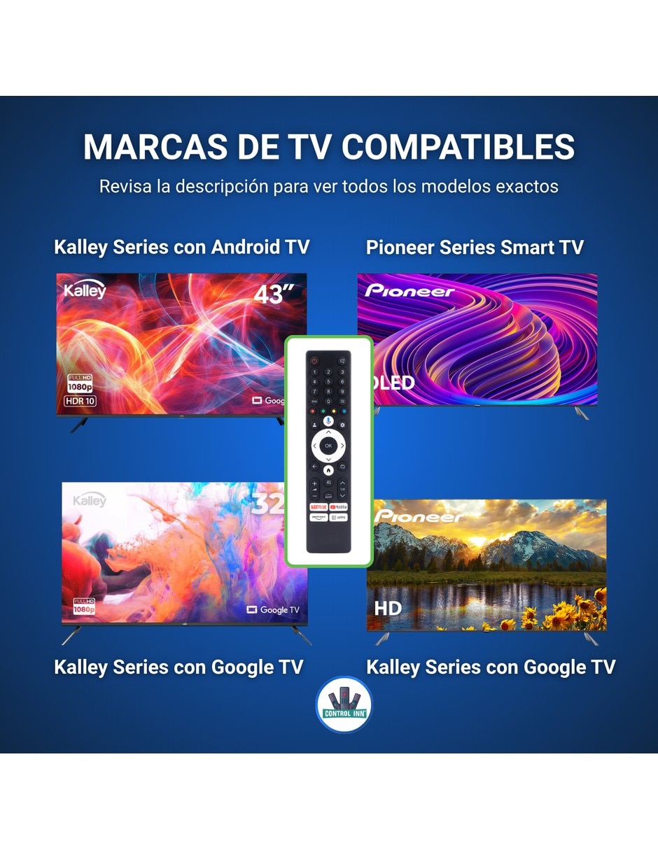 Control remoto para smart tv k atv32hds pioneer kalley k atv65uhds voz 3