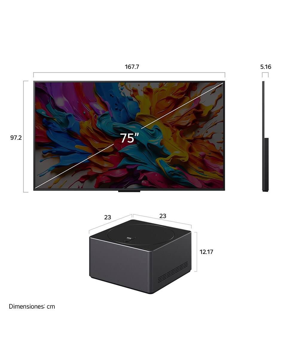 Pantalla smart tv mini led qned de 4k 75qned9m.s70 con webos con evo ai true wireless 6