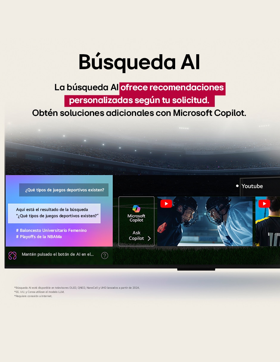 Pantalla smart tv mini led qned de 4k 75qned9m.s70 con webos con evo ai true wireless 3