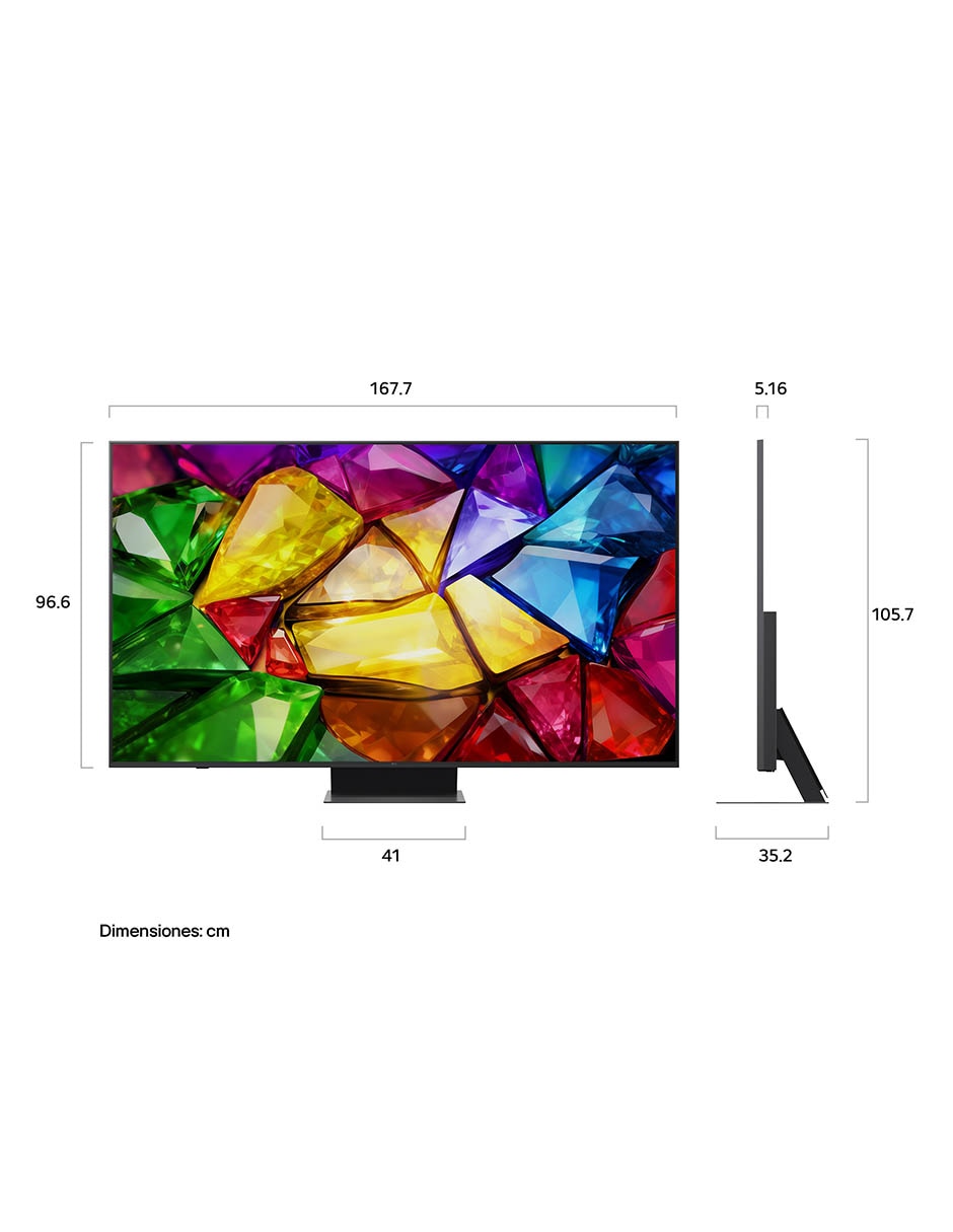 Pantalla smart tv micro rgb de 4k 75mrgb86.m7 con webos con evo ai 6