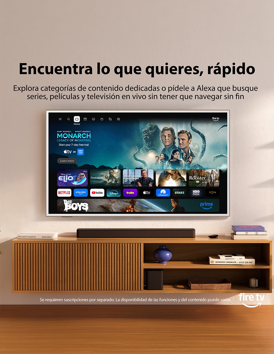 Pantalla Smart Tv Led de 55" 4K 55G700 con Fire OS 10