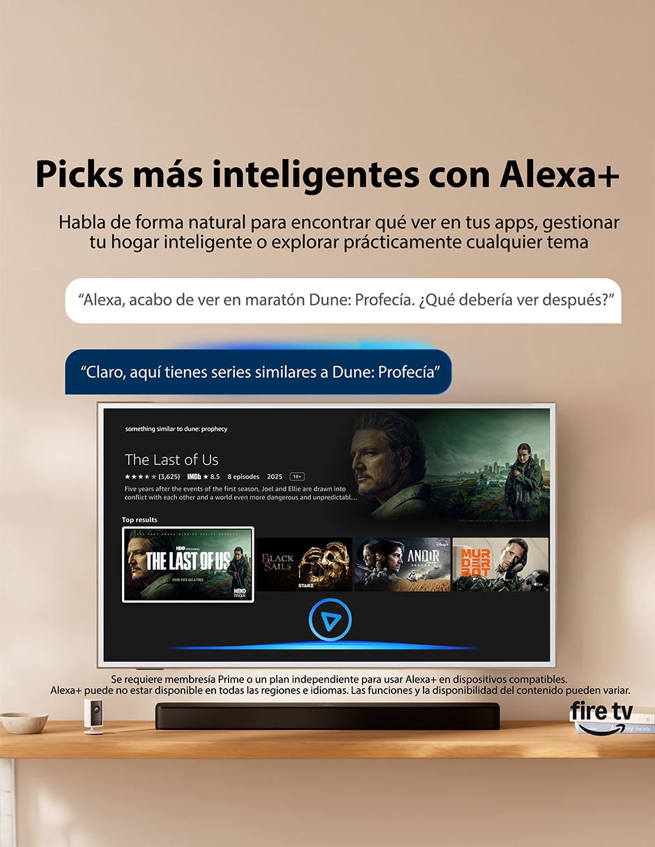 Pantalla Smart Tv Led de 55" 4K 55G700 con Fire OS 13