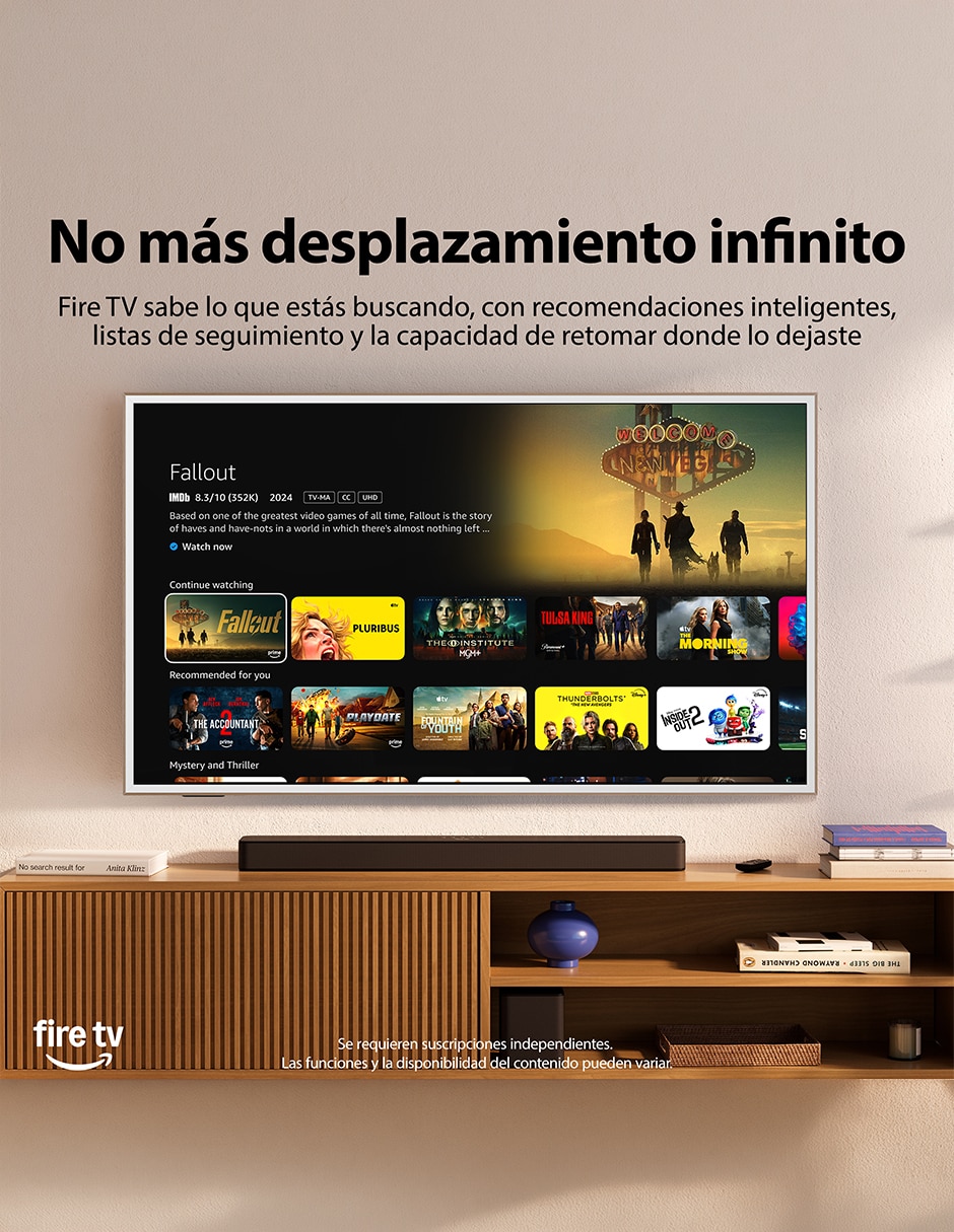 Pantalla Smart Tv Led de 65" 4K 65G700 con Fire OS con Ai Upscaling 4