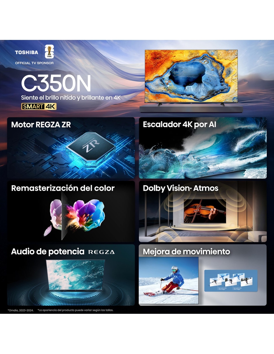 Pantalla Smart TV LED de 4K/UHD con Fire OS con AI Picture