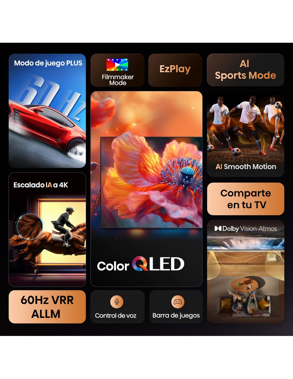 QLED de 4K/UHD con Vidaa con AI Escalado a 4K