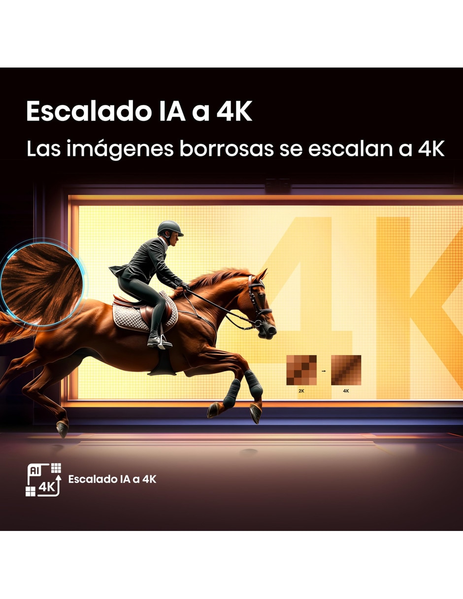 QLED de 4K/UHD con Vidaa con AI Escalado a 4K