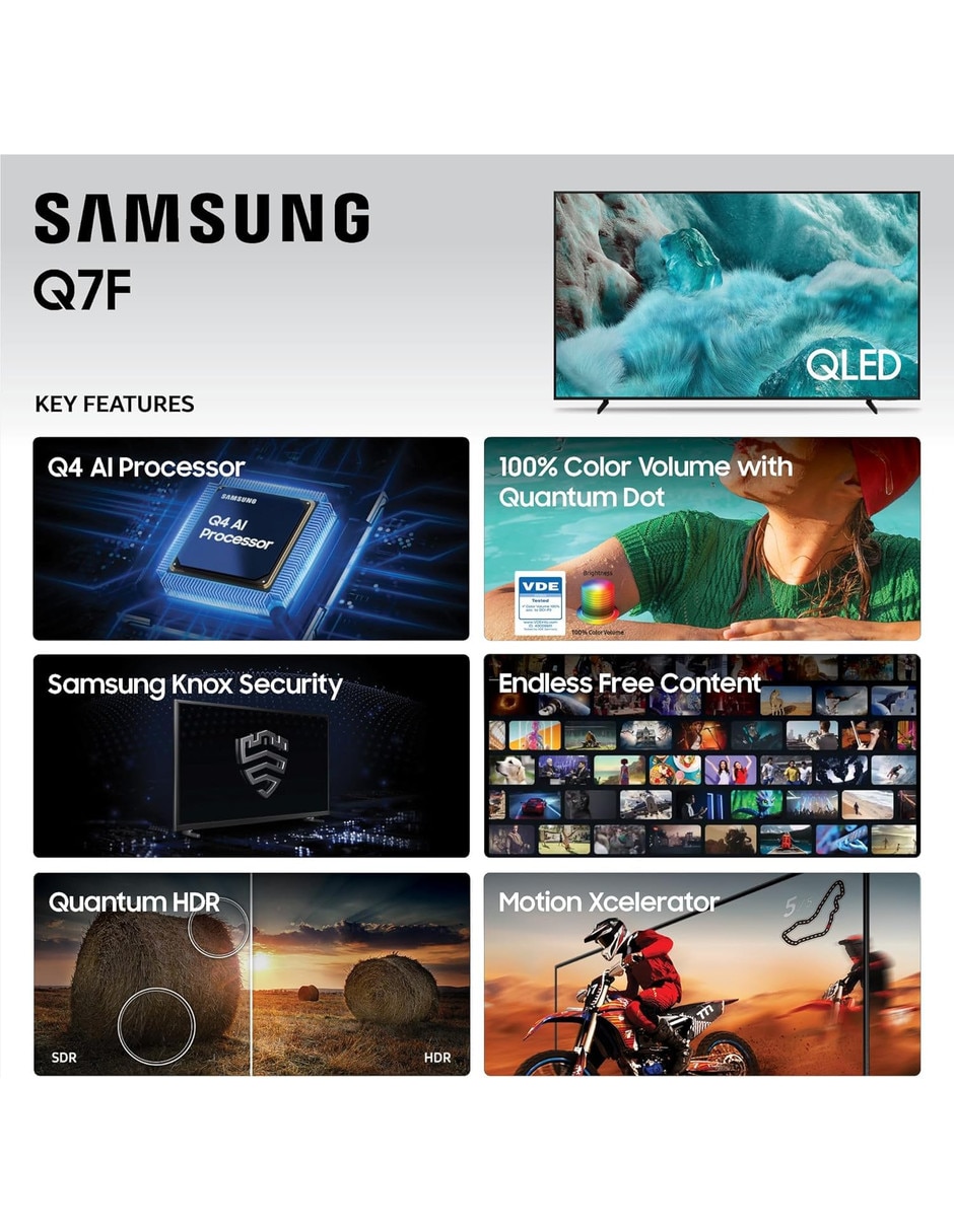 Pantalla Smart TV QLED de 55 pulgadas 4K/UHD con Tizen con AI Picture 4