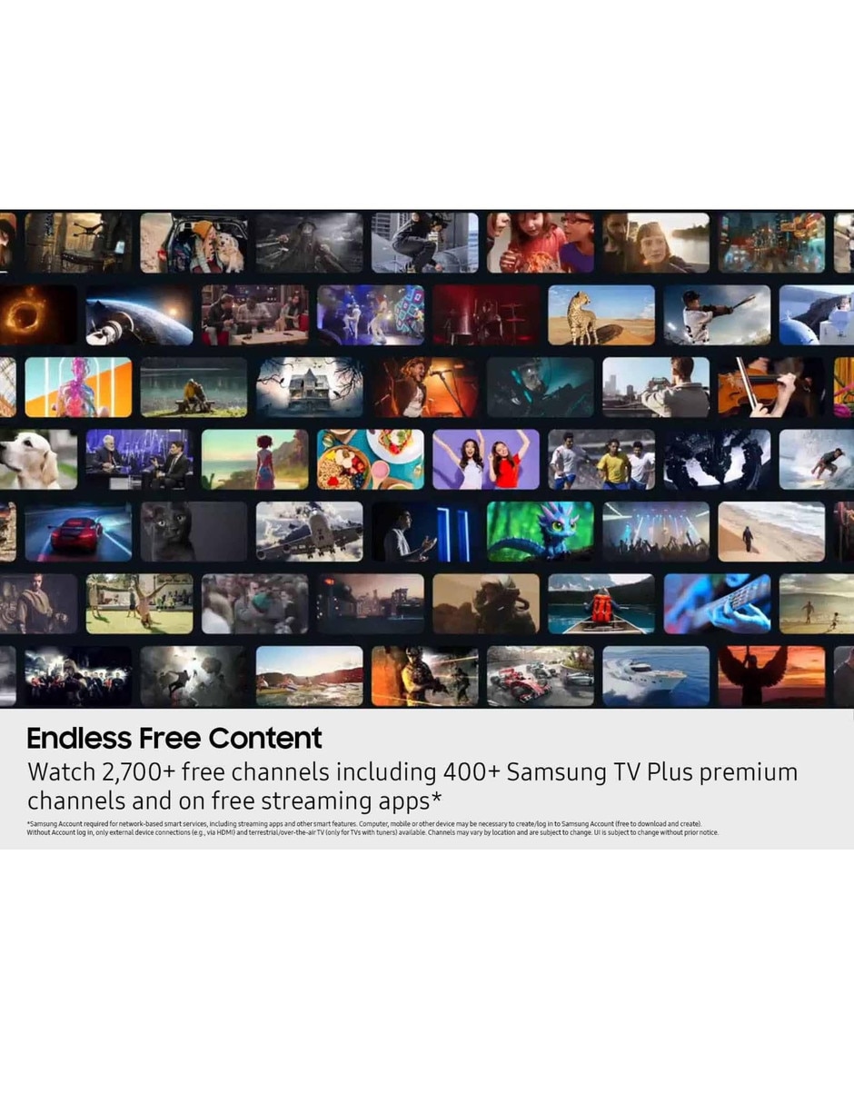 Pantalla Smart TV LED de 43 pulgadas 4K/UHD con Tizen con AI Energy