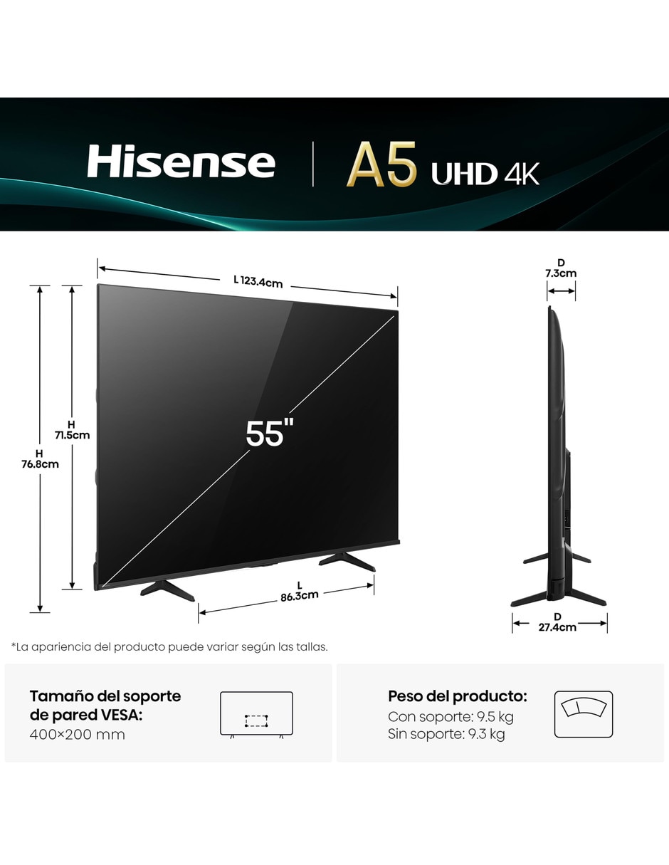LED de 4K con No tiene con AI Escalado a 4K 5