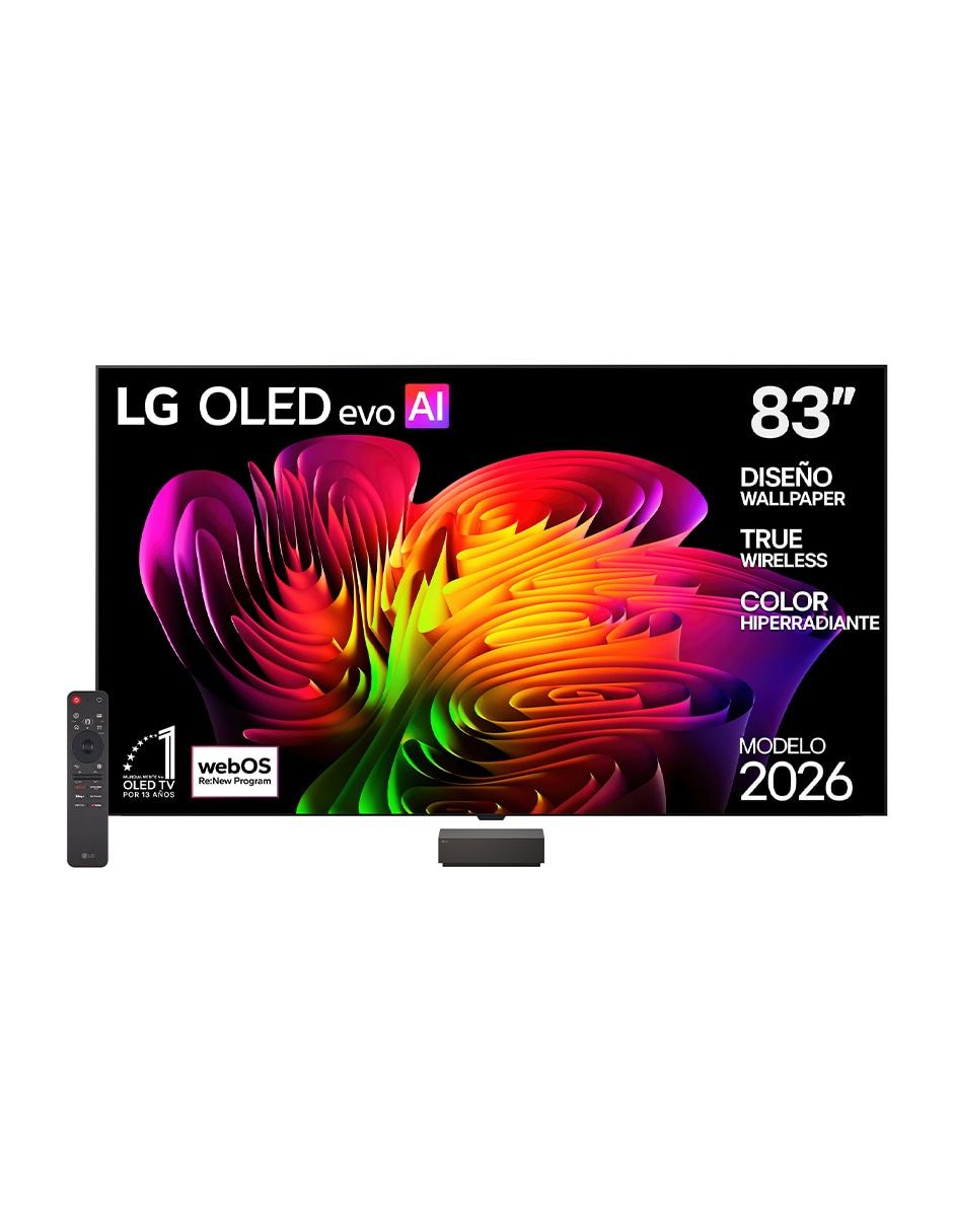 Pantalla Smart TV OLED Wallpaper de 83" 4K OLED83W6PSA con WebOS EVO AI True Wireless