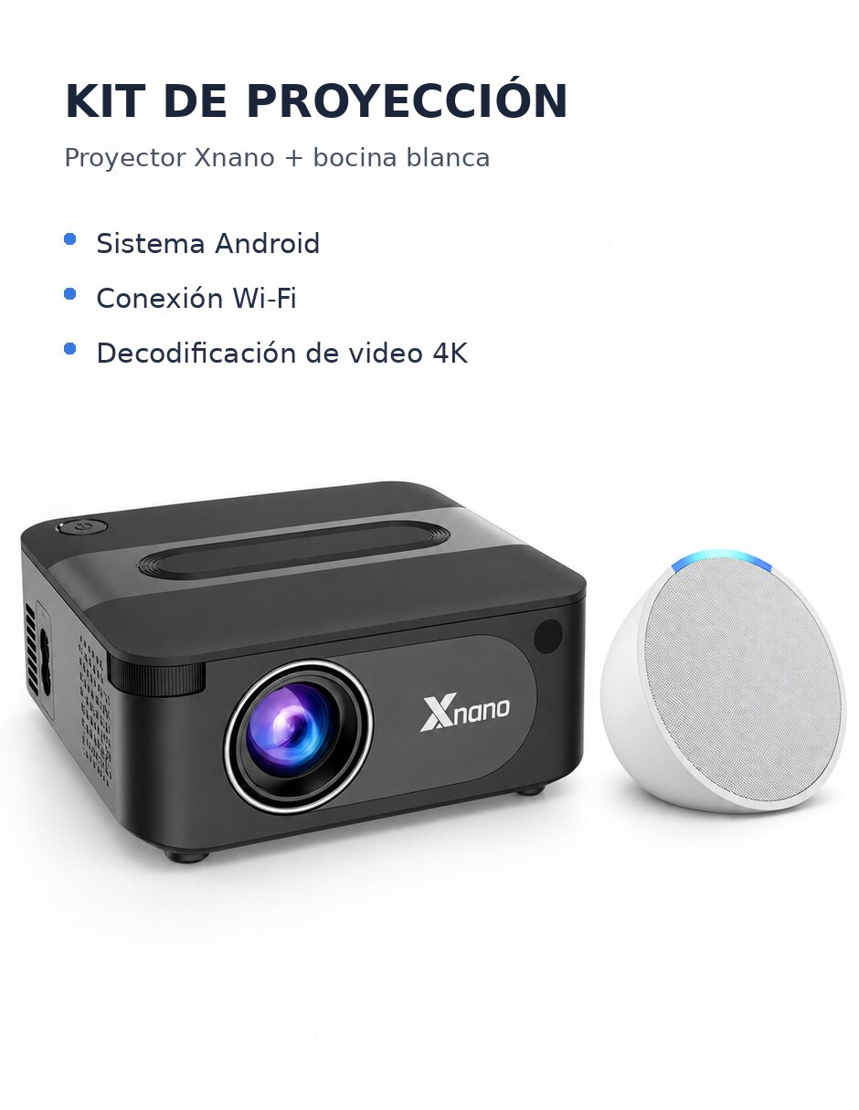 Proyector mini negro mas alexa Blanca Proyector mini negro mas alexa Blanca