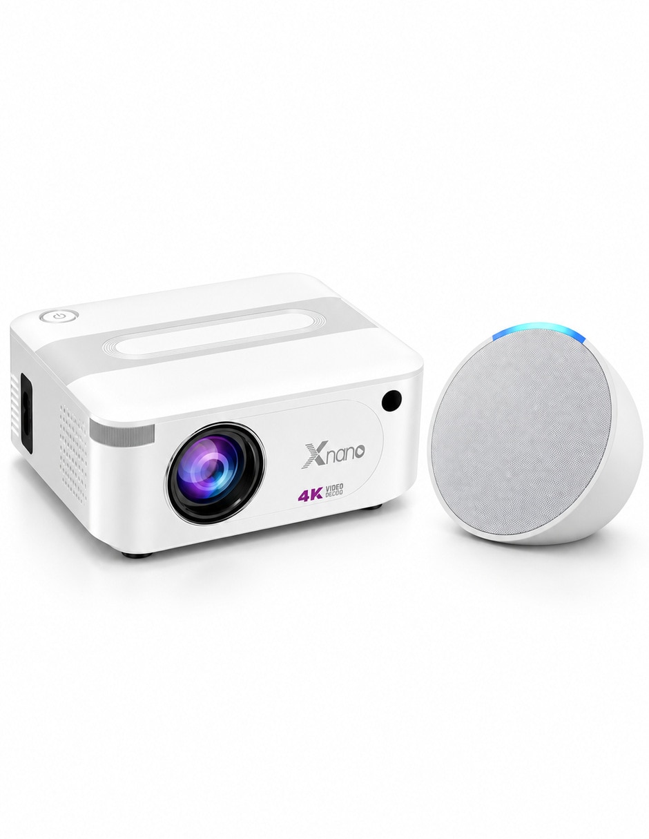 Proyector mini blanco mas alexa Blanca