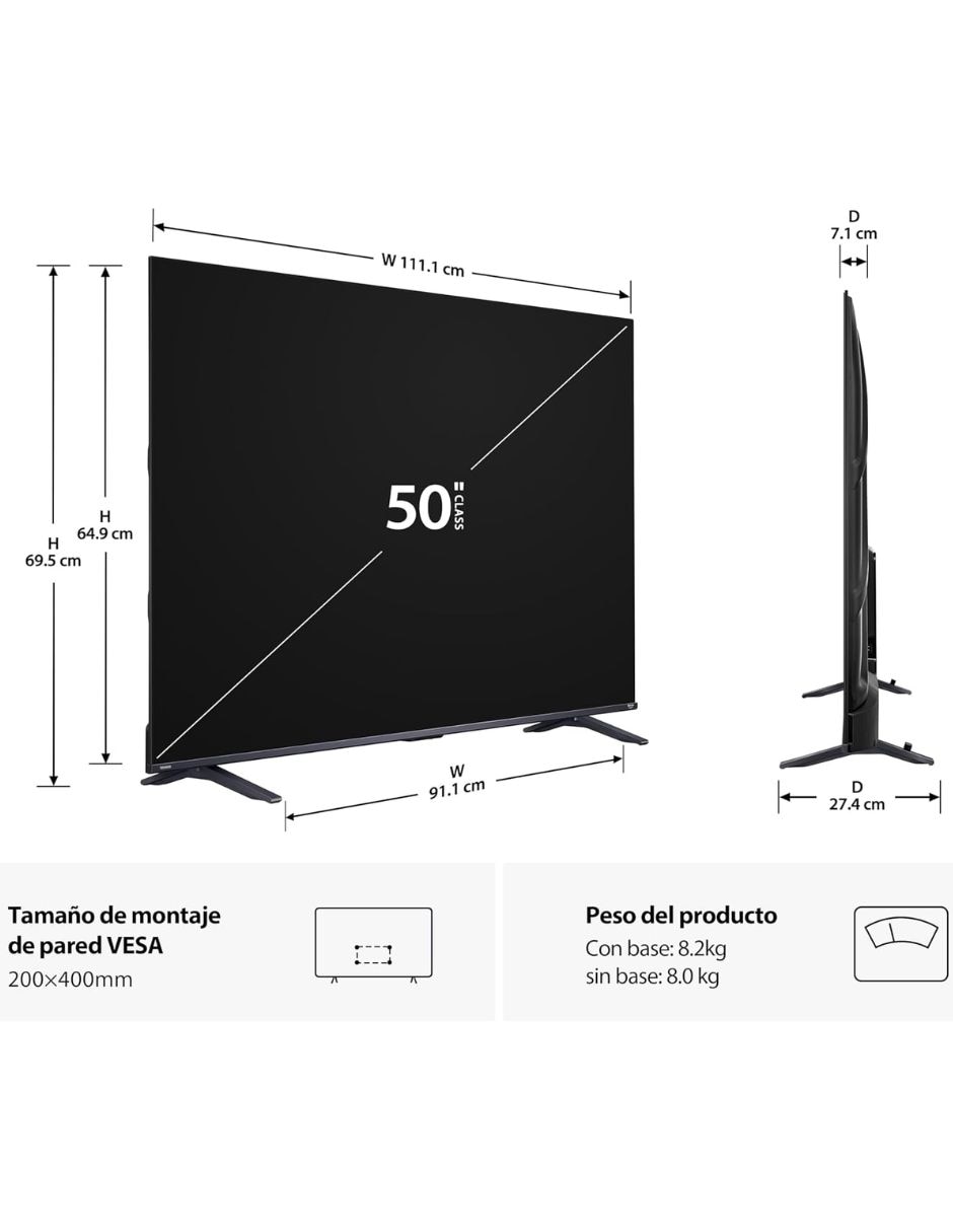 Pantalla smart tv lcd de 4k/uhd con vidaa con ai escalado a 4k 9