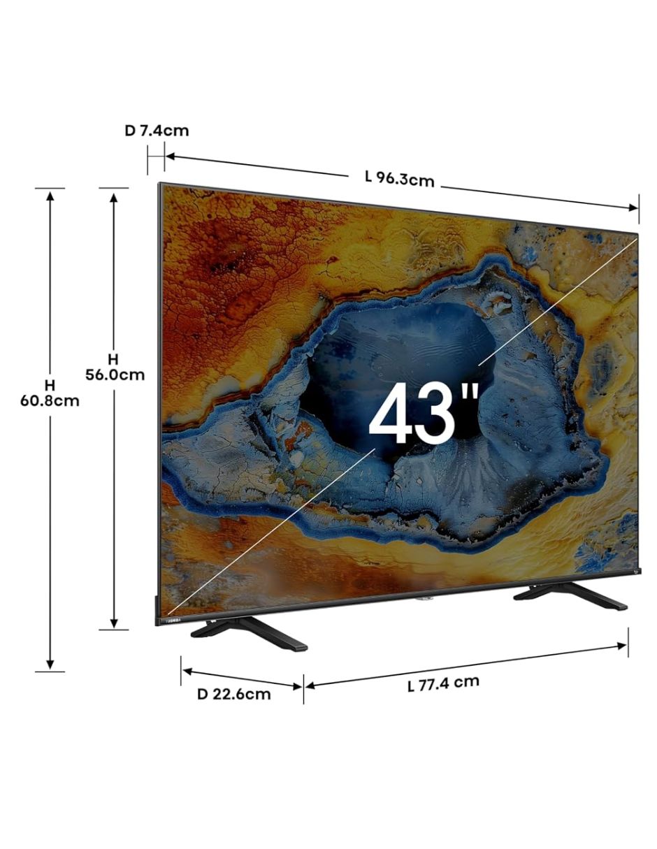 Pantalla smart tv led de 4k 43c350nm 4k con google tv con 6