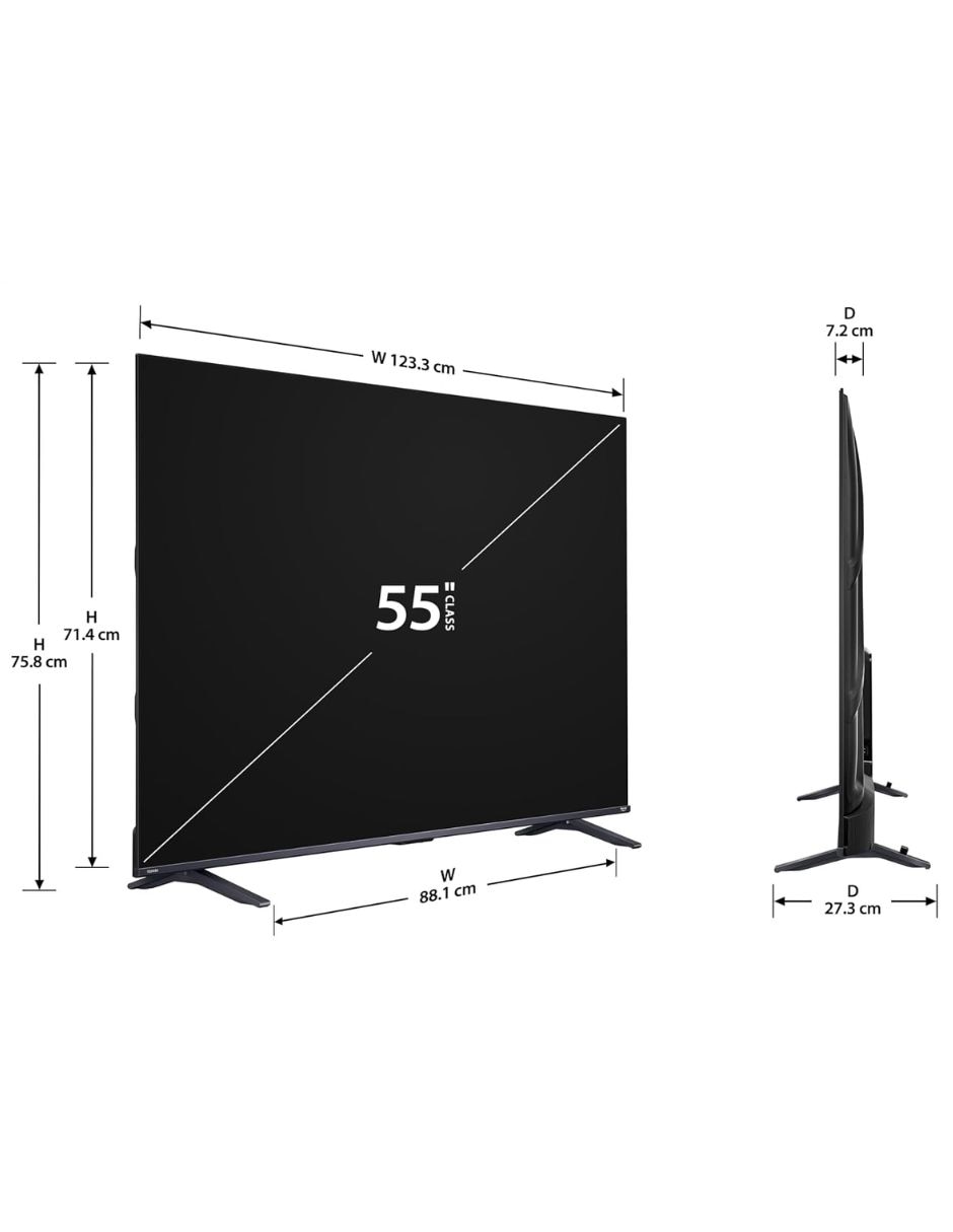 Pantalla smart tv qled de 4k 55m450sfm qled con vidaa con ai escalado a 4k 9