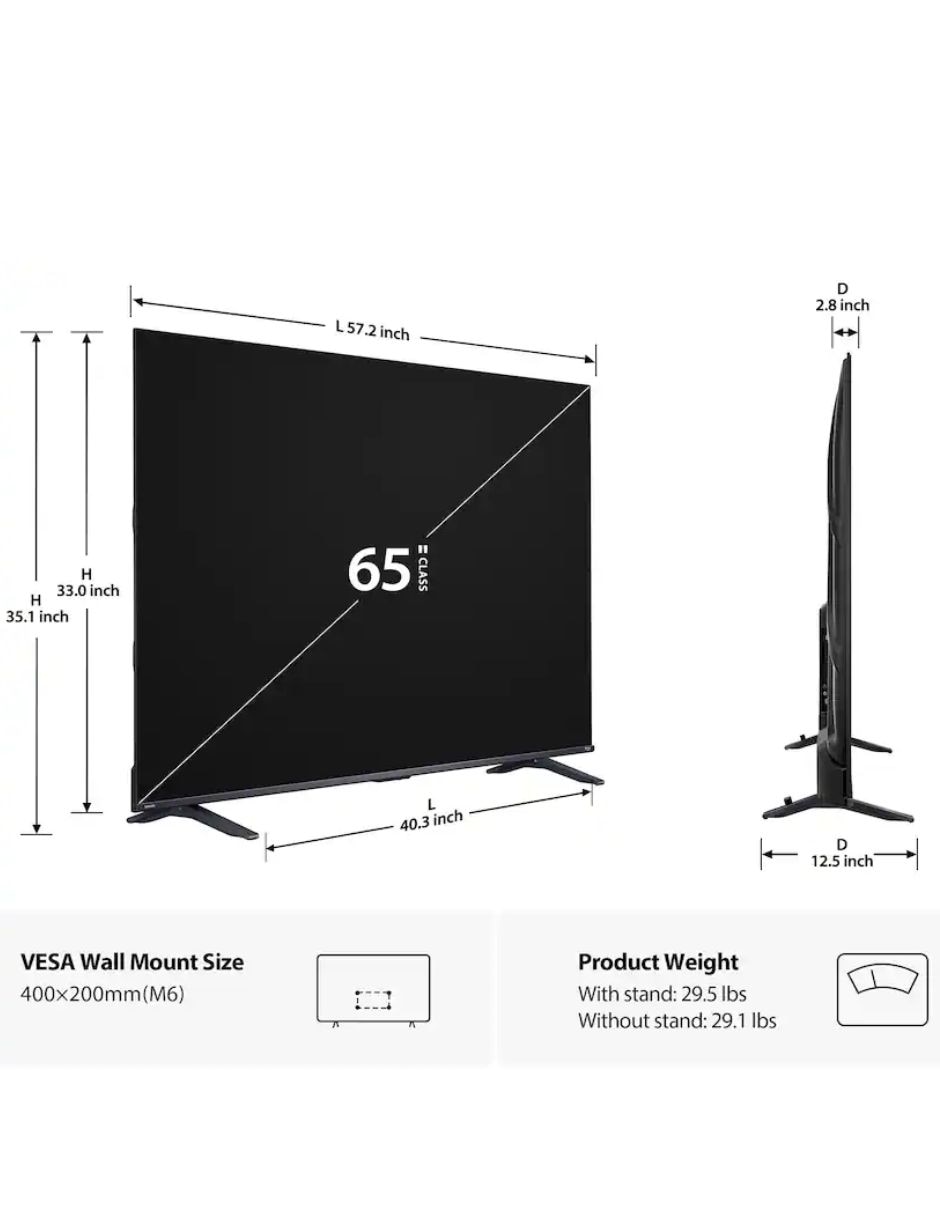 Pantalla smart tv qled de 4k/uhd 65m450sfm qled con fire os con ai escalado a 4k 9