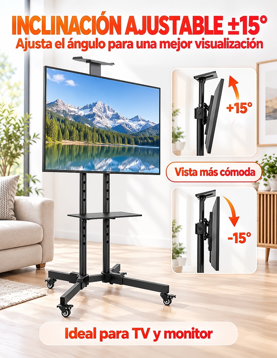 Soporte piso para pantalla portátil 32 - 65 pulgadas