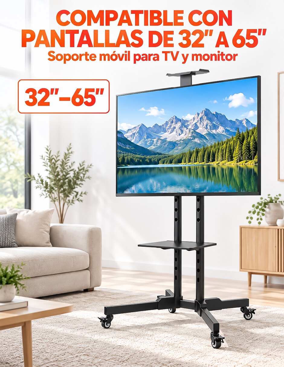 Soporte piso para pantalla portátil 32 - 65 pulgadas 6