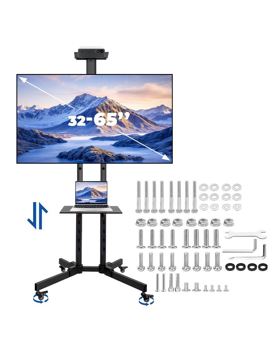 Soporte piso para pantalla portátil 32 - 65 pulgadas 7