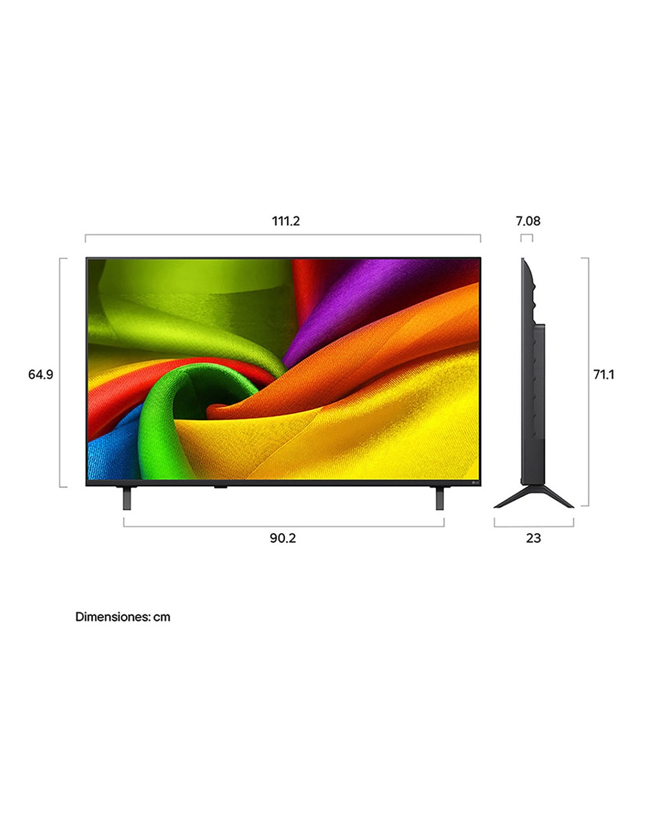 Pantalla Smart TV LG NanoCell 50 pulgadas 4K/UHD 50NU850BPSA con AI webOS