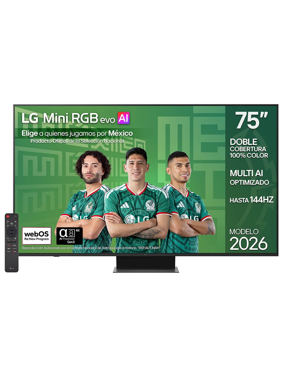 Pantalla Smart TV mini LED de 75 pulgadas 4K 75mrgb86bsa con evo AI 1