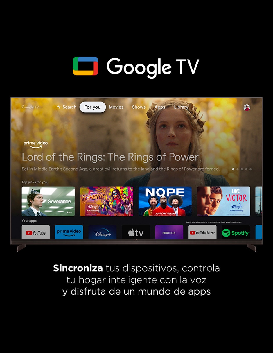 Pantalla Smart TV QD- mini LED de 85 pulgadas 4K/UHD 85X11L con Google TV 6