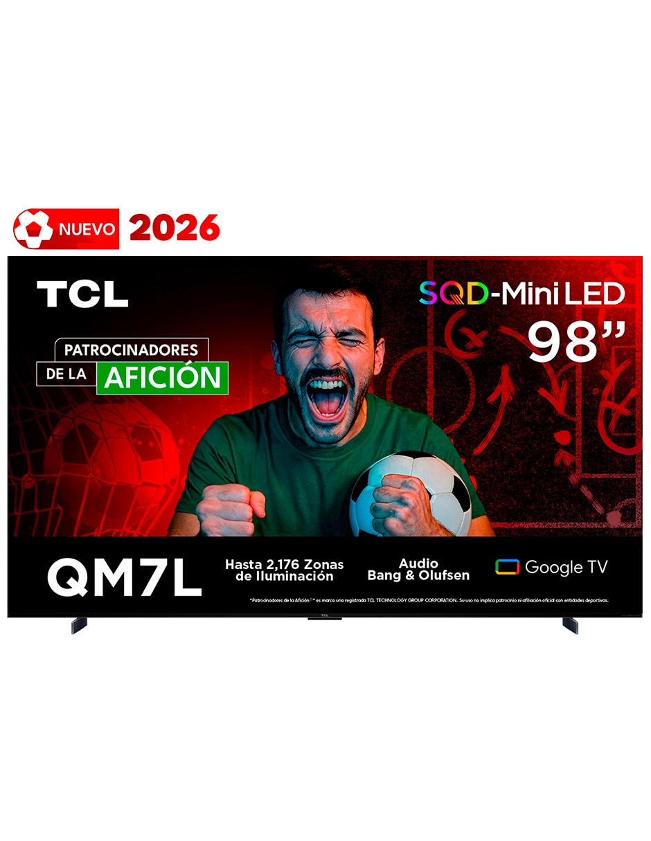 TCL Pantalla Smart TV TCL QD- mini LED 98 pulgadas 4K/UHD 98QM7L con Google TV