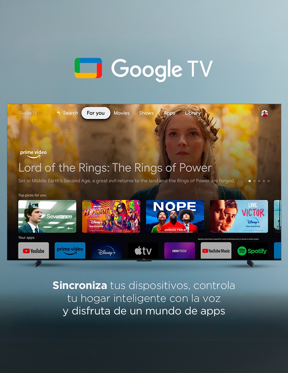 Pantalla Smart TV QD- mini LED 98 pulgadas 4K/UHD 98QM7L con Google TV 7