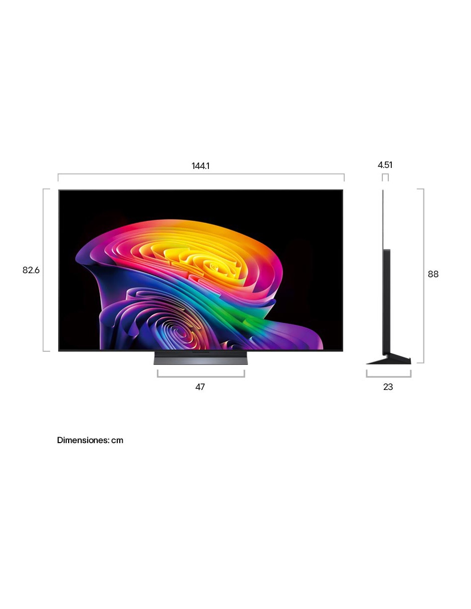 Pantalla Smart TV OLED 65 pulgadas 4K/UHD OLED65C6PSA con evo AI 14