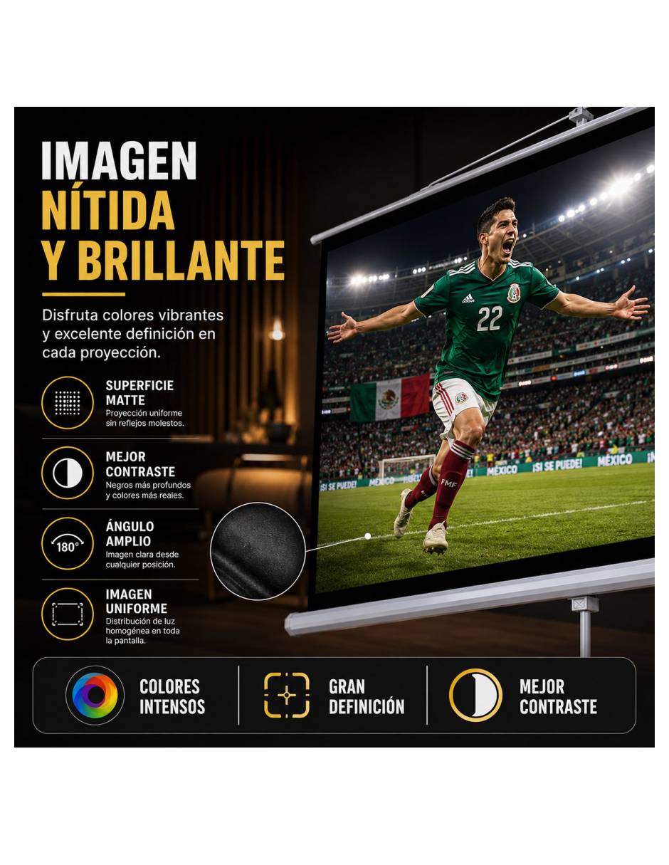 Pantalla Proyector Manual MKZ-PANTA72TRIP 2